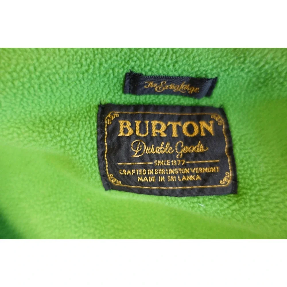 Burton Hoodie Mens XL Multicolor Striped Fleece Full Zip Hooded Logo Pockets